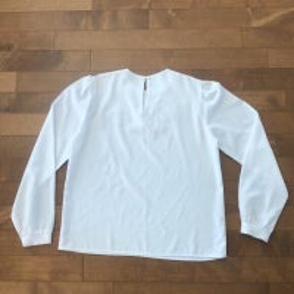 Vintage sentiments of California White Lace Collar Blouse size medium - Picture 9 of 12